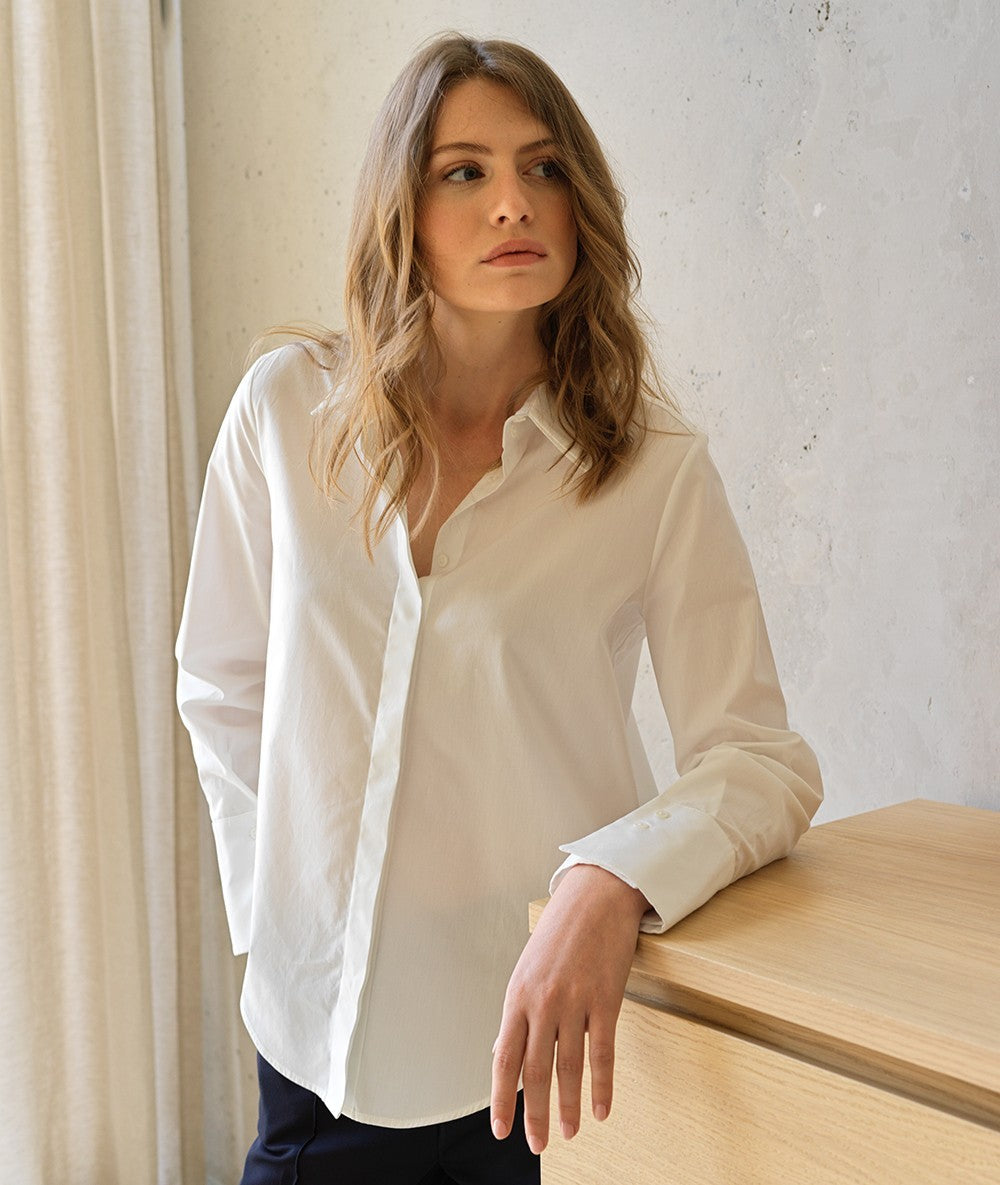 Kirstie Shirt - Optic White by Hana San — view 3