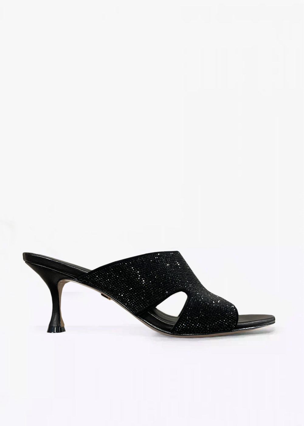 Beaded Cutout Low Heel - Black by Lola Cruz | 25 South Boutiques