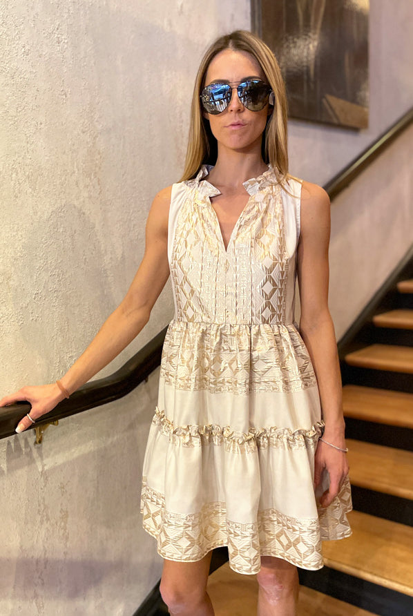 Sleeveless Dress - Off White by Lace — alternate view