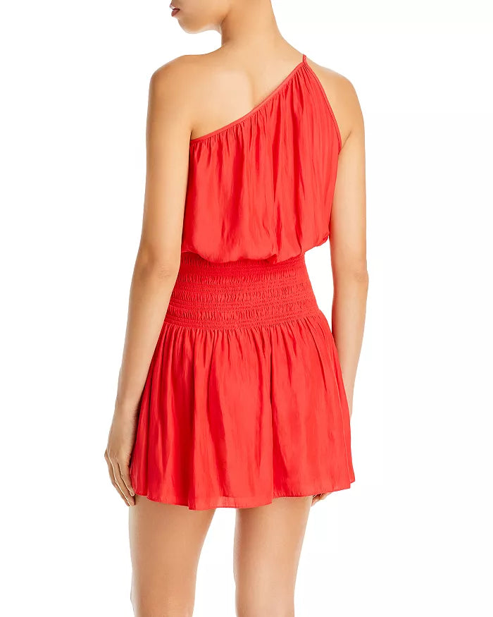 Leah One Shoulder Mini Dress - Grenadine by Ramy Brook — view 4