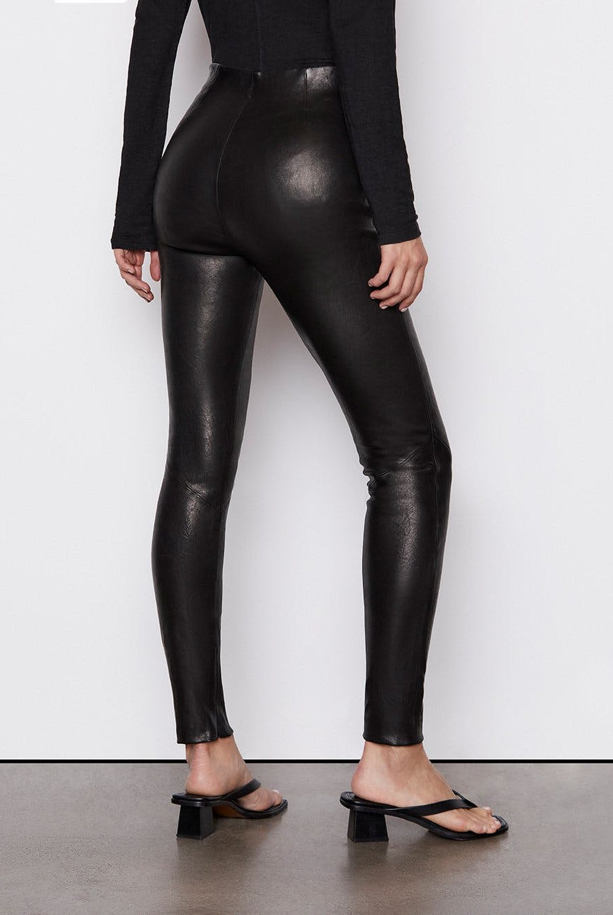 Leather Leggings - Noir by Frame — alternate view