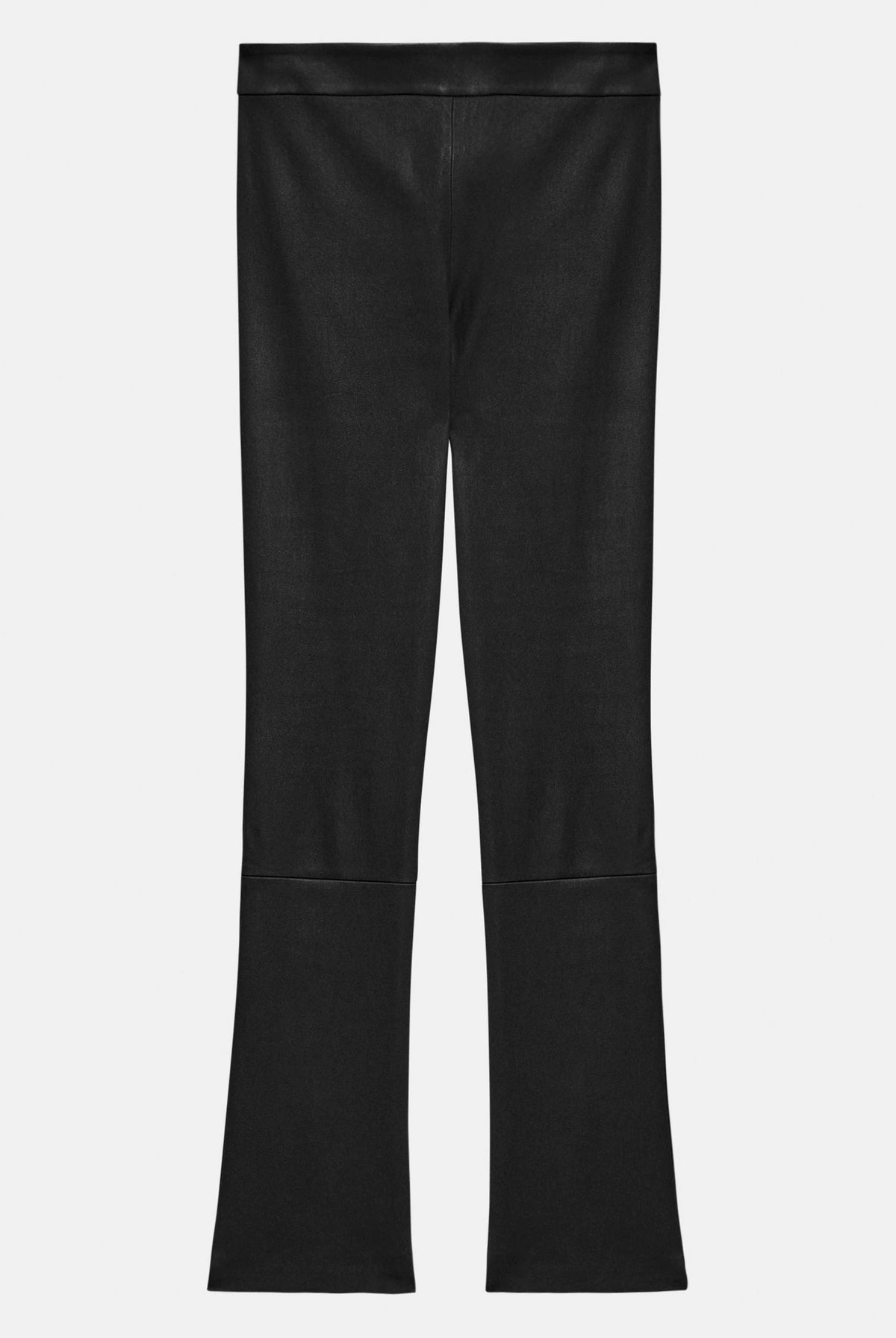 Leather Slim Kick Pant - Black by Theory — view 5