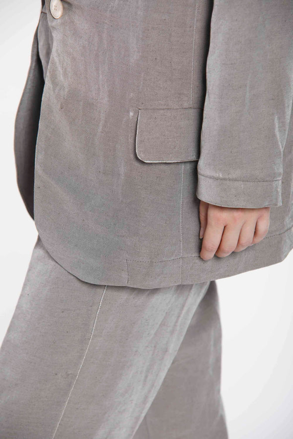 Letizia Long Blazer - Dark Brown by Masons — view 3