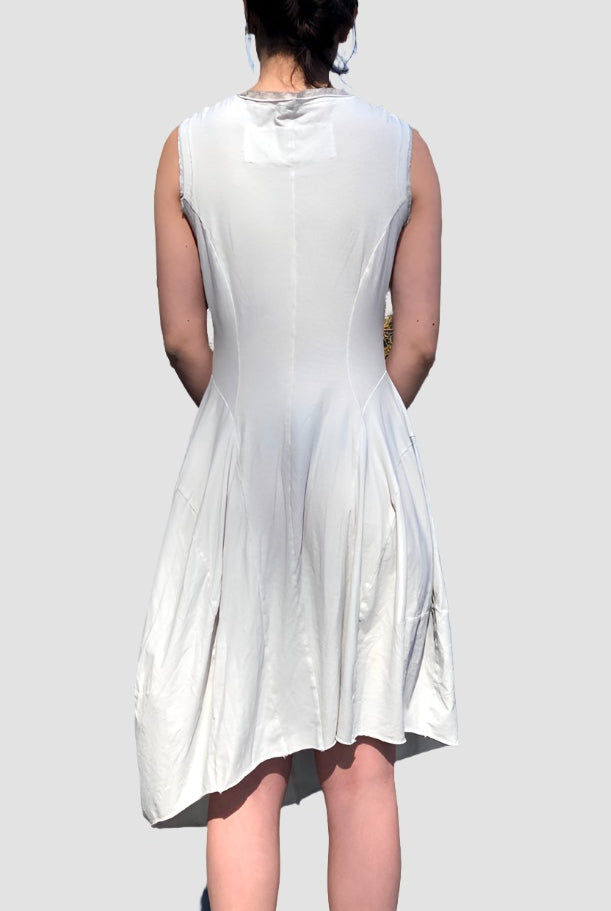 Sleeveless Midi Dress - Light Grey by Rundholz — alternate view
