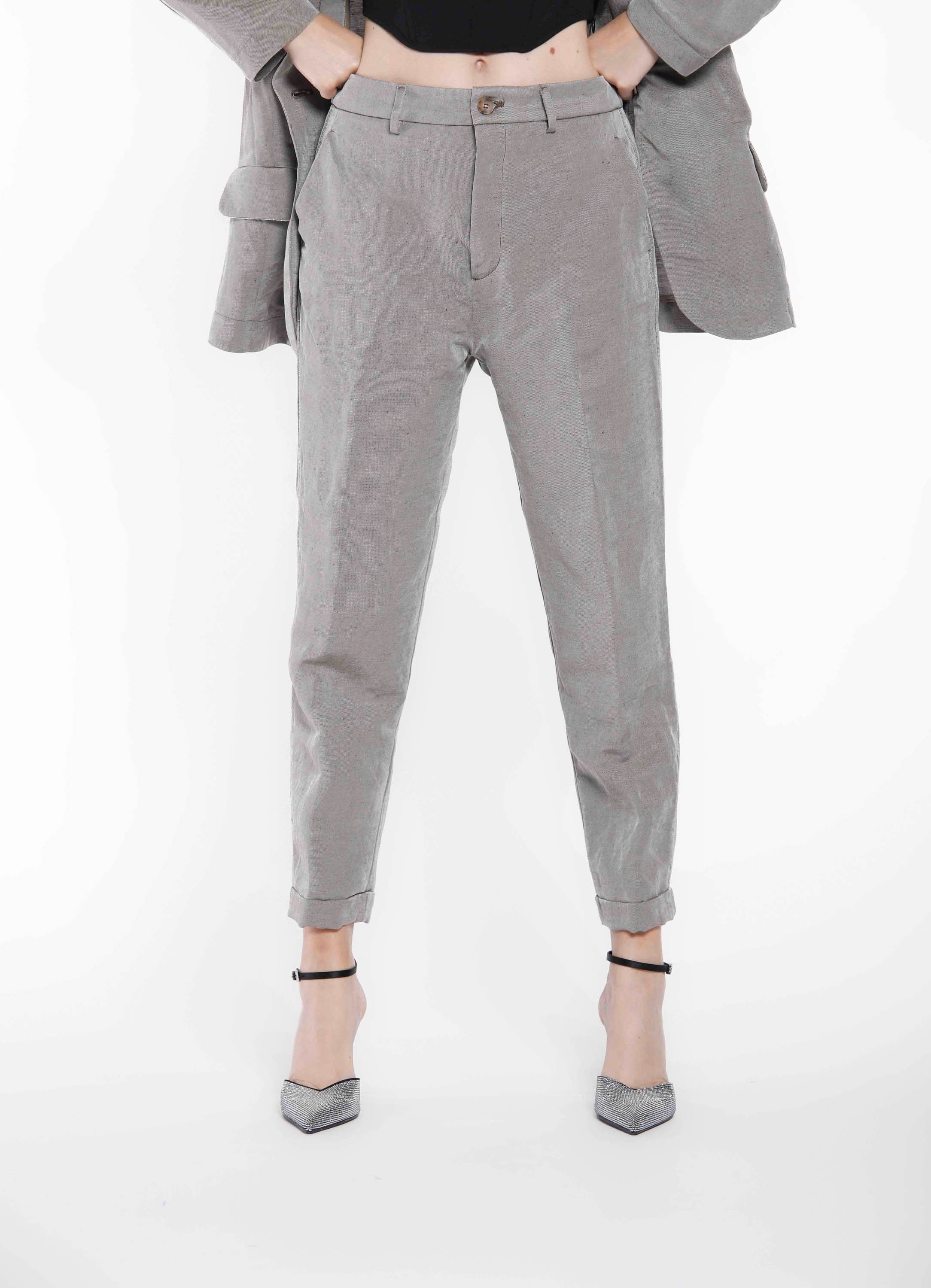 Linda Summer Chino Pants - Dark Brown by Masons — alternate view