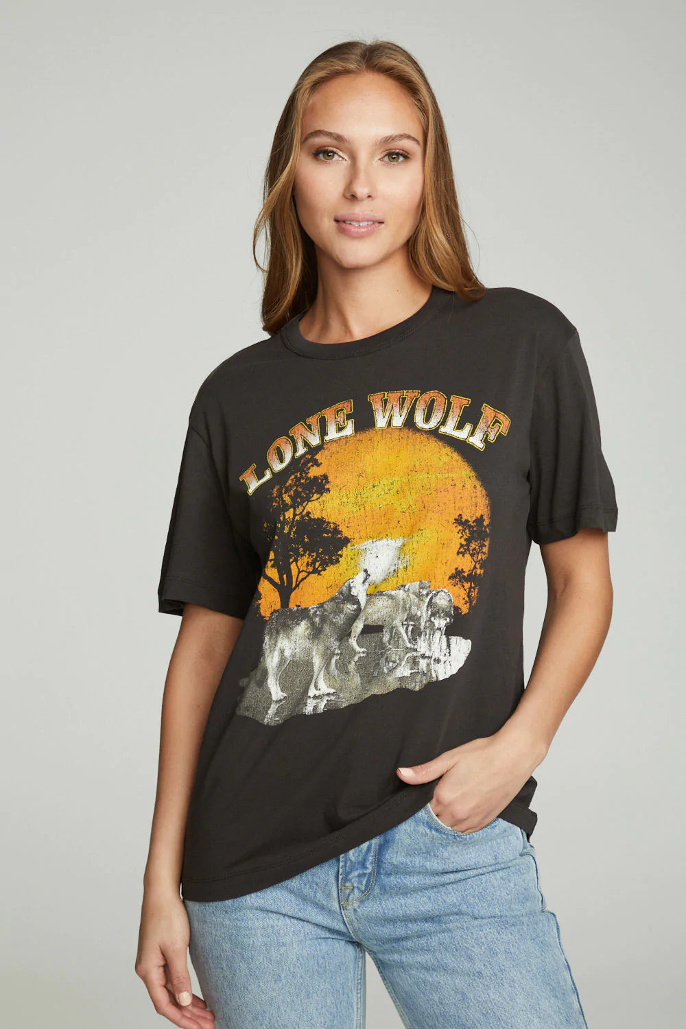 Lone Wolf Crew Shirt - Vintage Black by Chaser | 25 South Boutiques