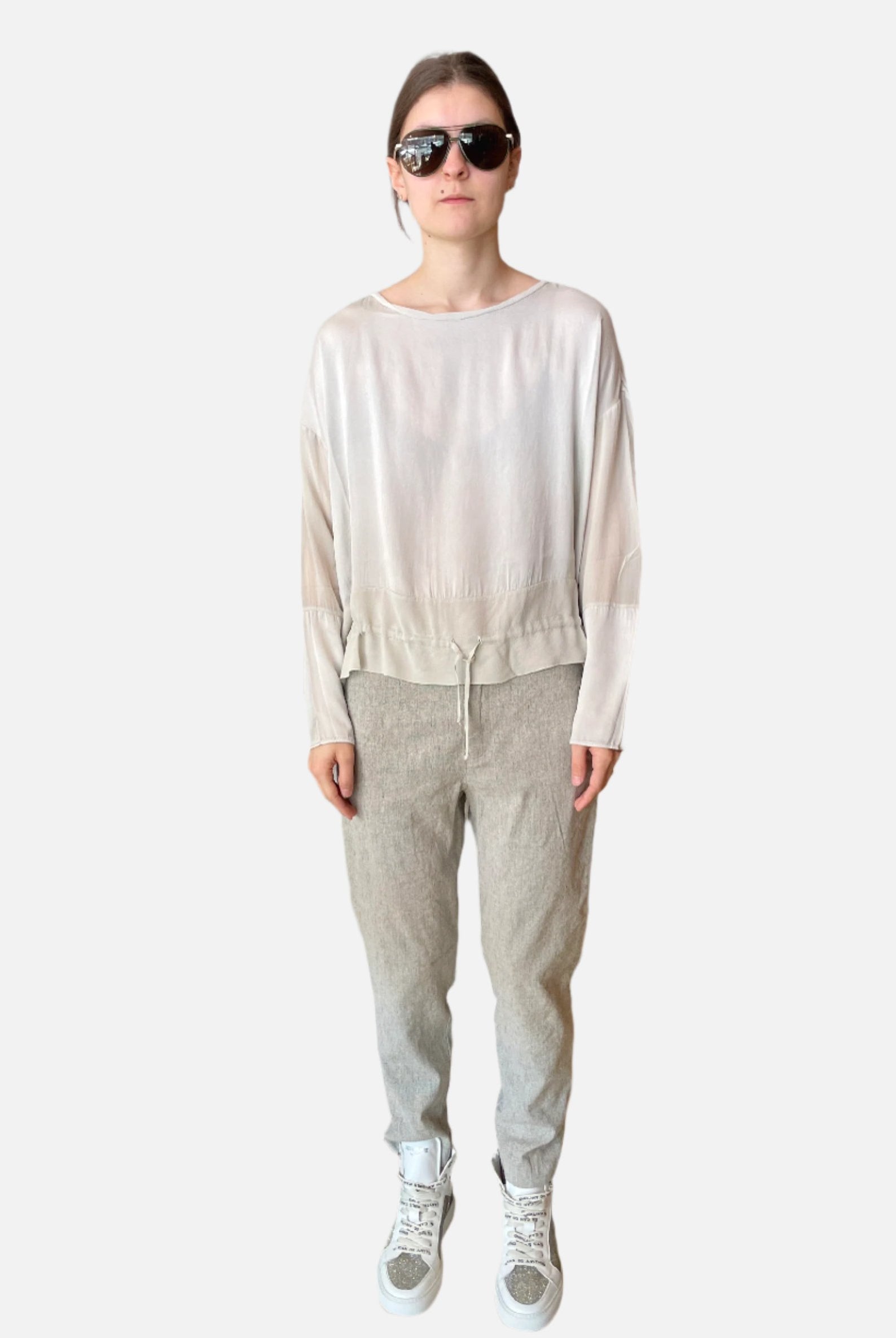 Fitted Trousers - Light Grey by Transit Par-Such | 25 South Boutiques