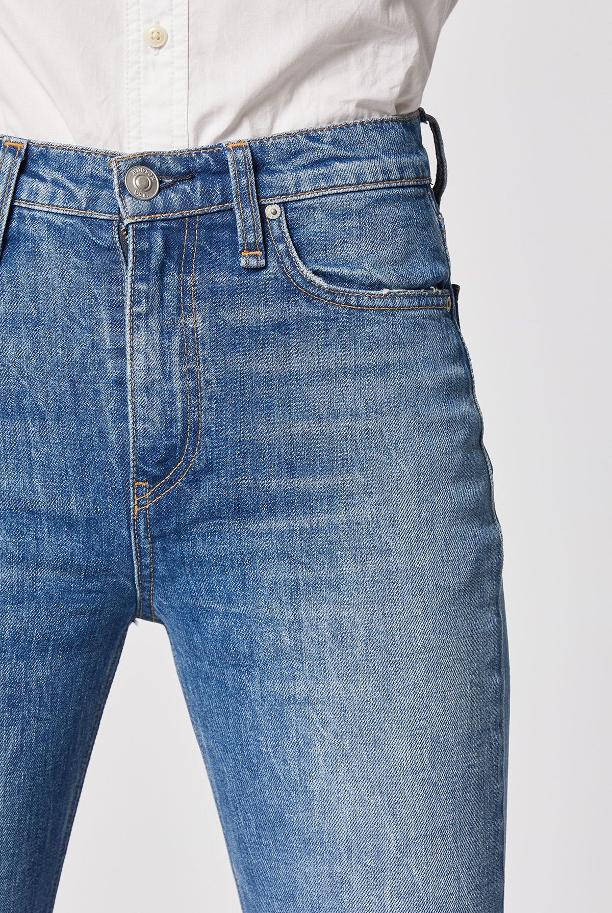 Remi High Rise Straight Cropped Jean - Lullaby by Hudson — view 4