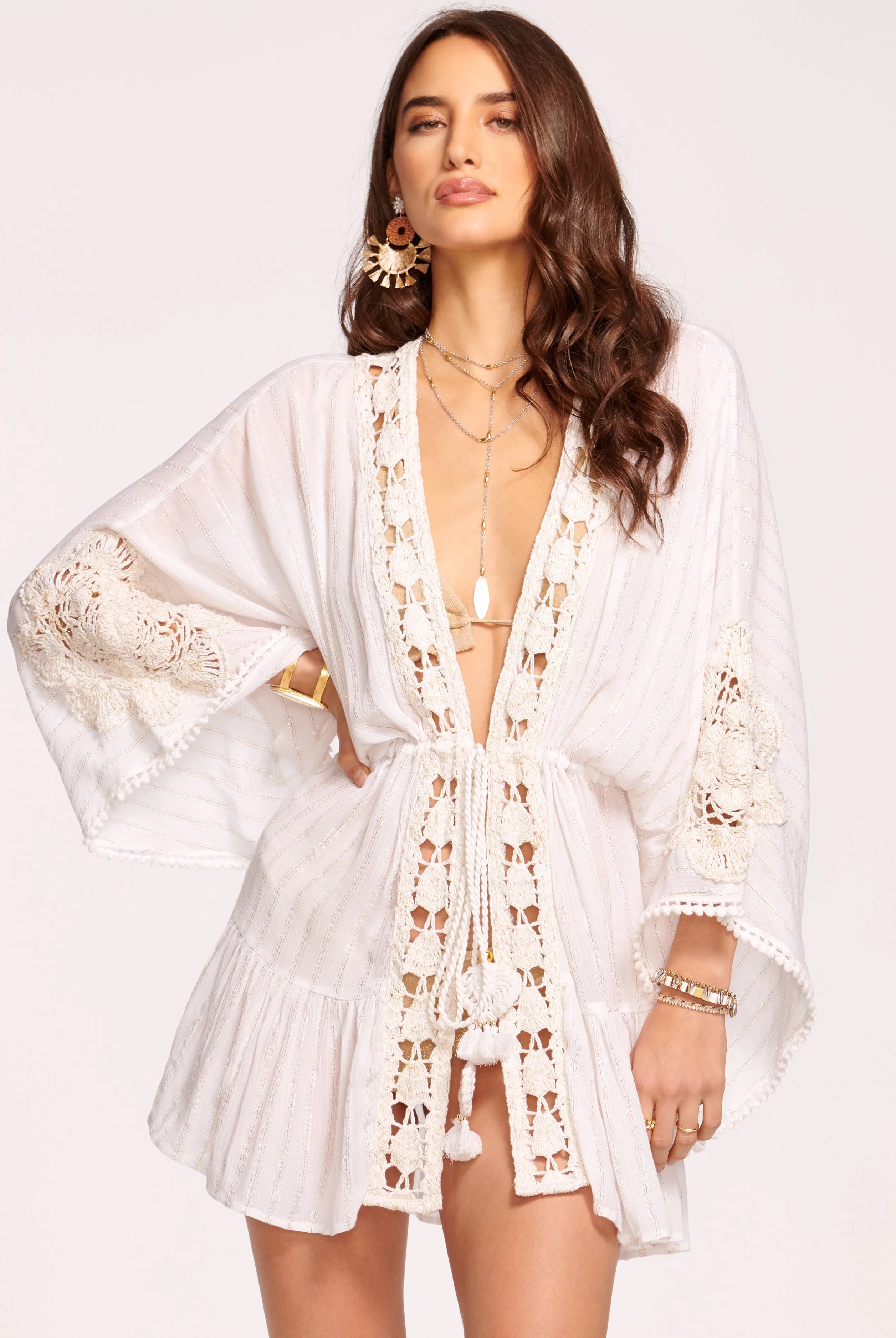 Miriam Coverup Dress - White Lurex by Ramy Brook | 25 South Boutiques