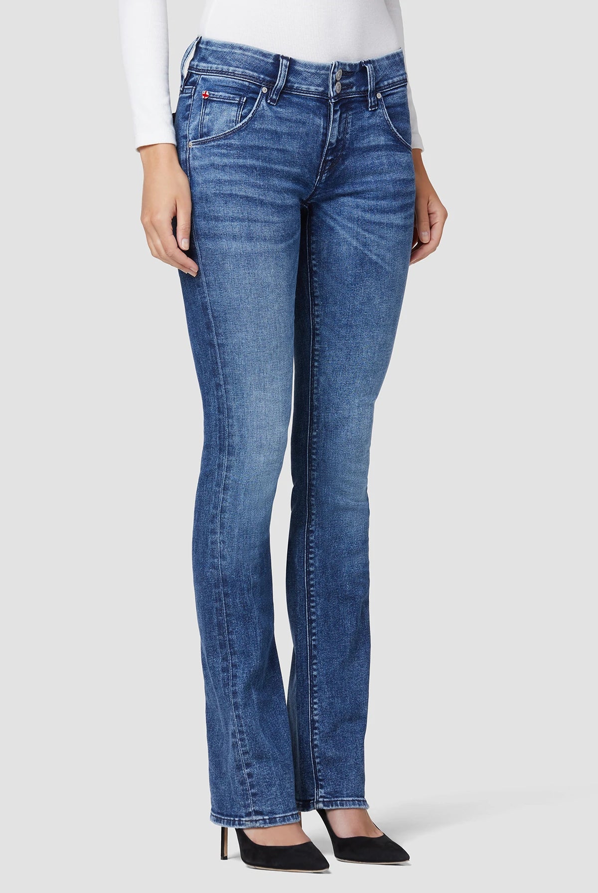 Beth Mid Rise Baby Bootcut Petite- Memory Lane by Hudson — view 4