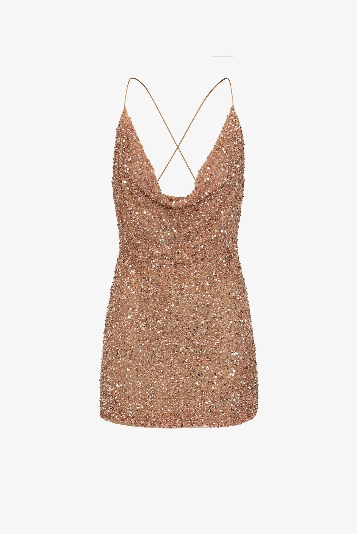 Mich Sequin Dress - Bronze by Retrofête — view 4