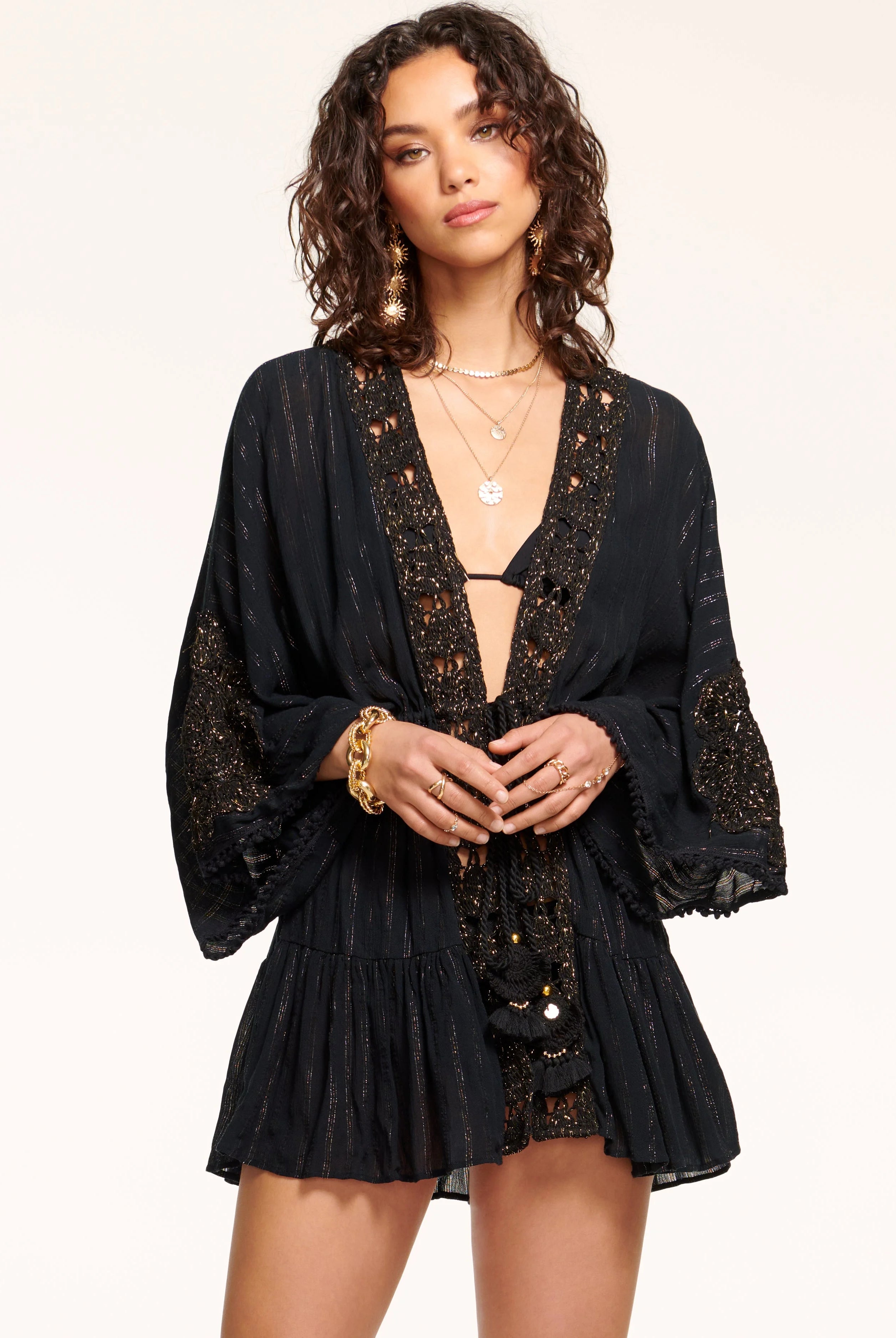 Miriam Coverup Dress - Black Lurex by Ramy Brook | 25 South Boutiques