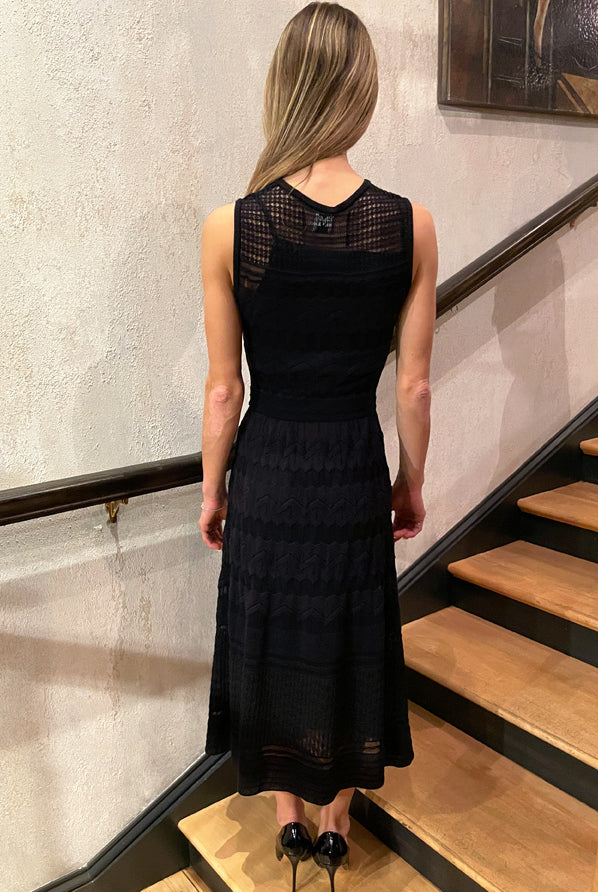 Tea Length Dress - Black by Missoni — alternate view