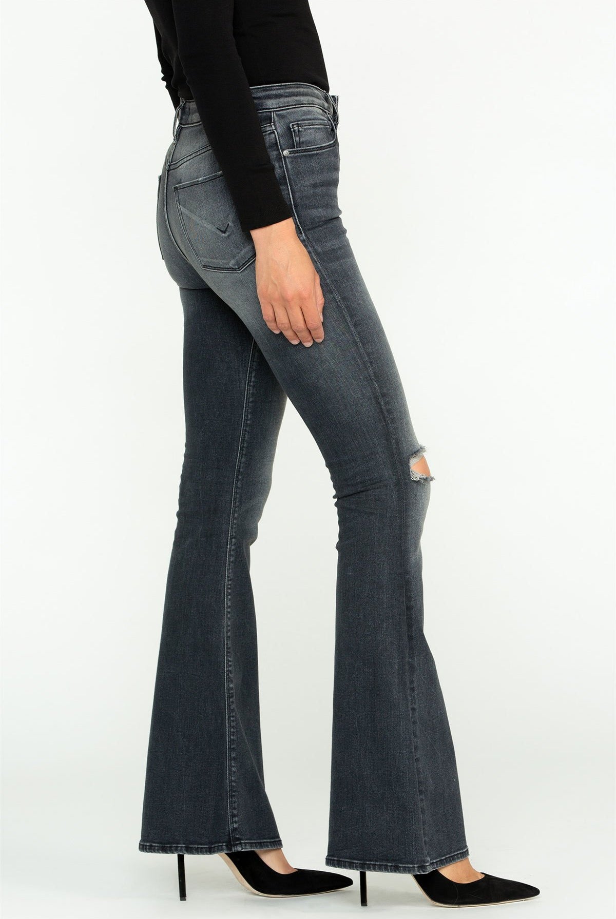 Holly High Rise 5 Pkt Flare Jean - Missed Call by Hudson — view 4