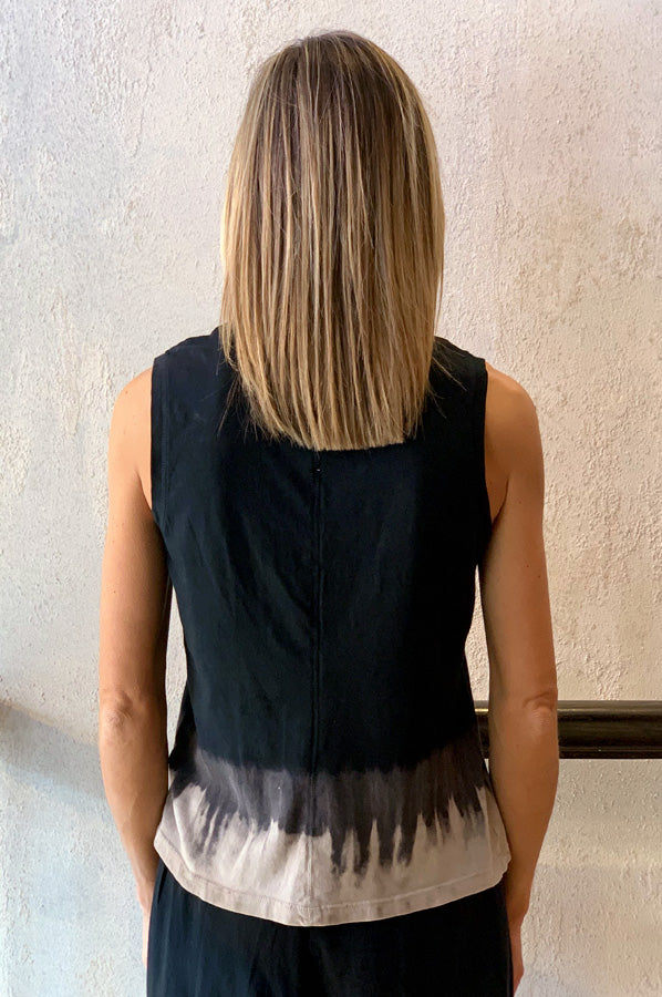 Jersey Sleeveless Turtleneck - Black Horizon by Raquel Allegra — view 4
