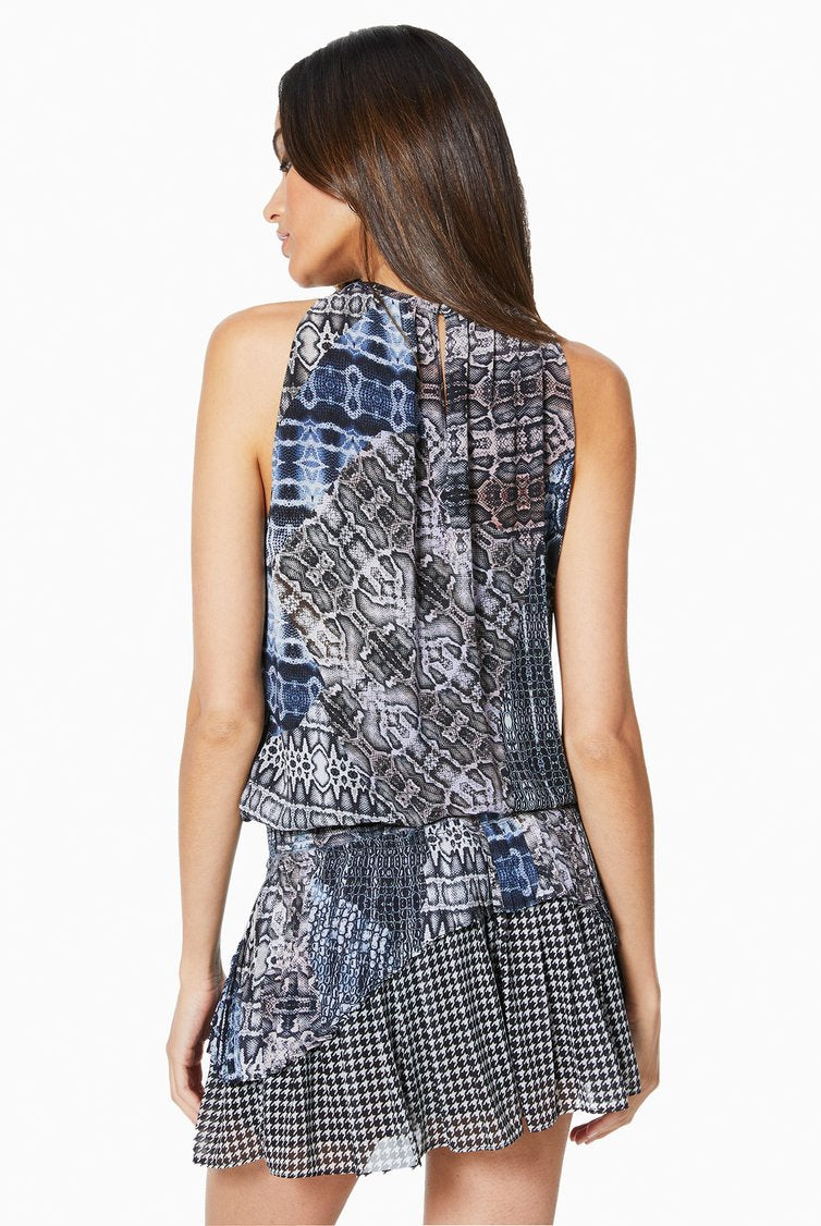 Printed Monae Dress - Snake Combo by Ramy Brook — view 3