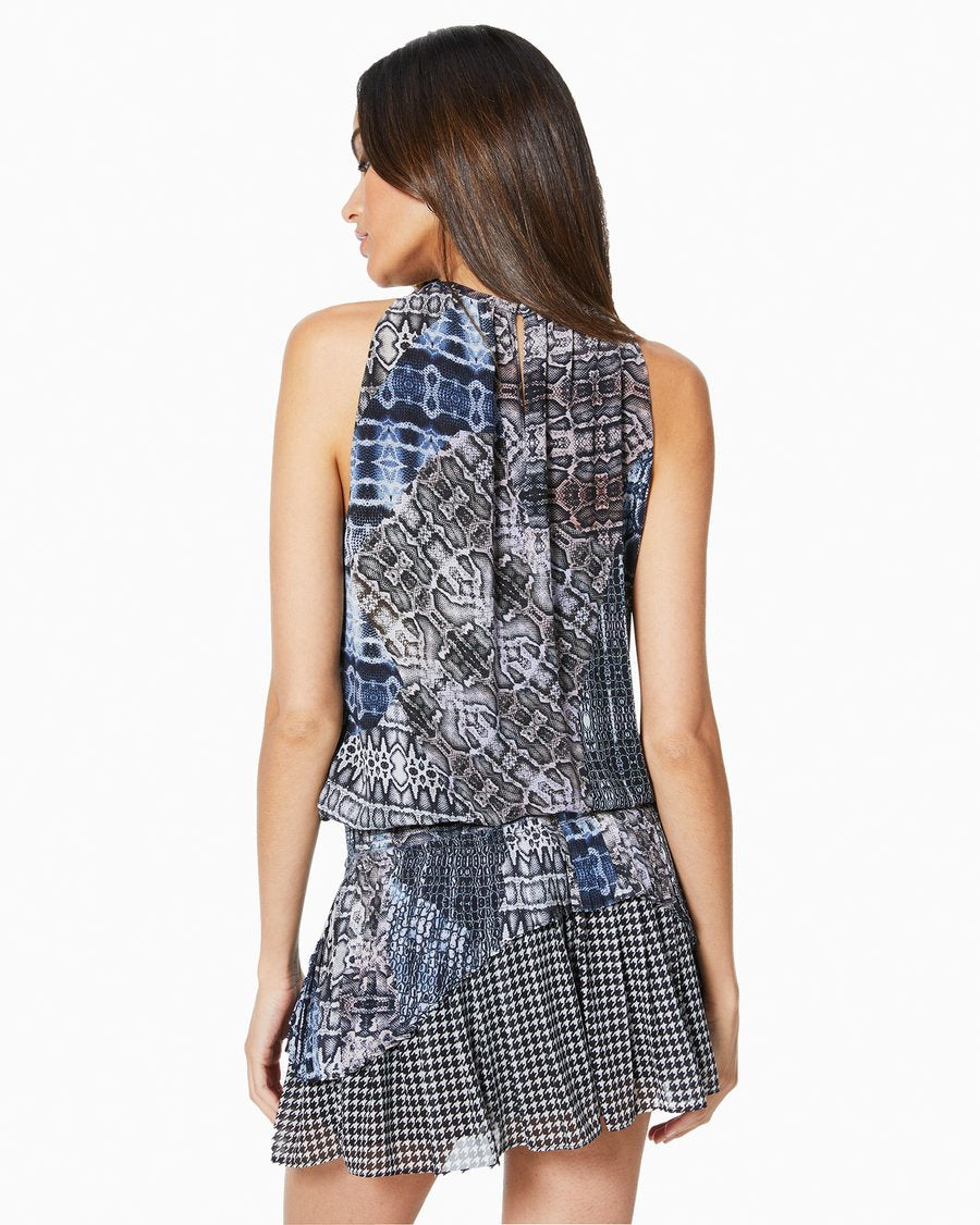 Printed Monae Dress - Snake Combo by Ramy Brook — view 3