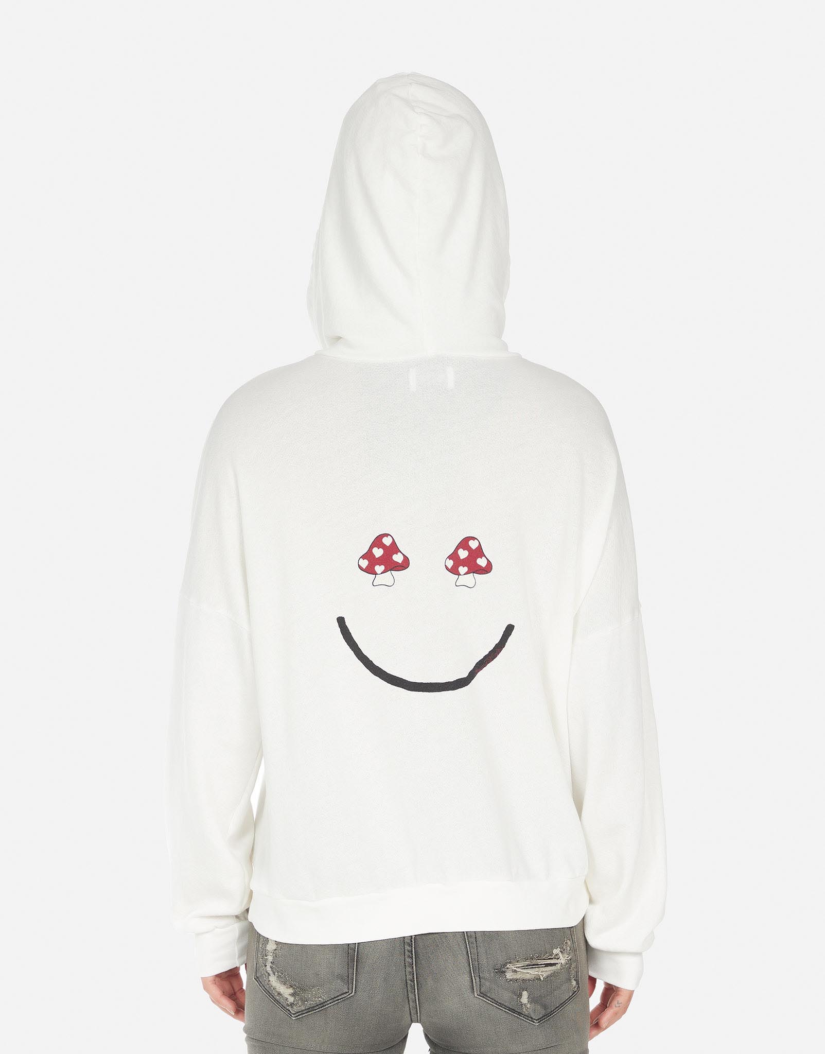 Anissa Mushroom Happyface Hoodie - Milk by Lauren Moshi — alternate view