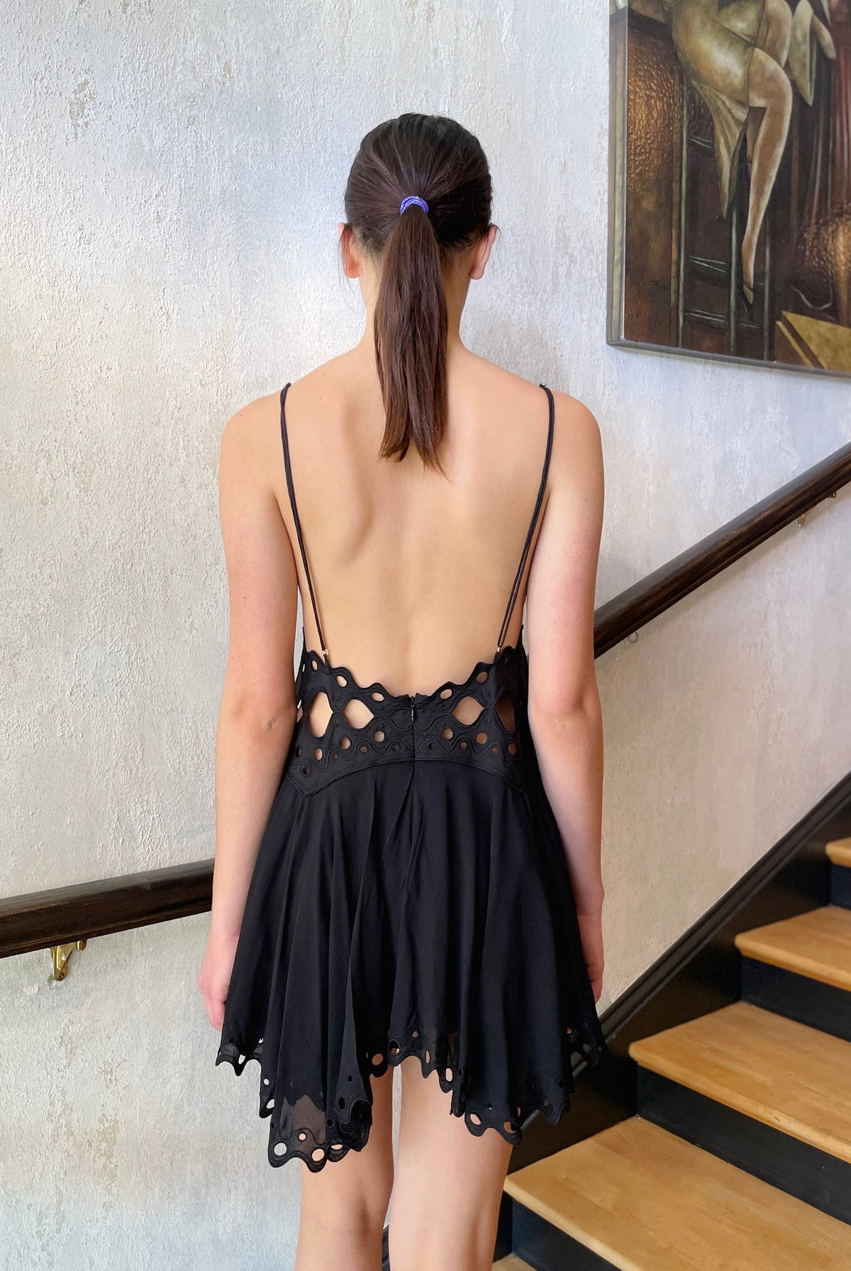Cleo Open Back Dress - Black by Magali Pascal — view 7