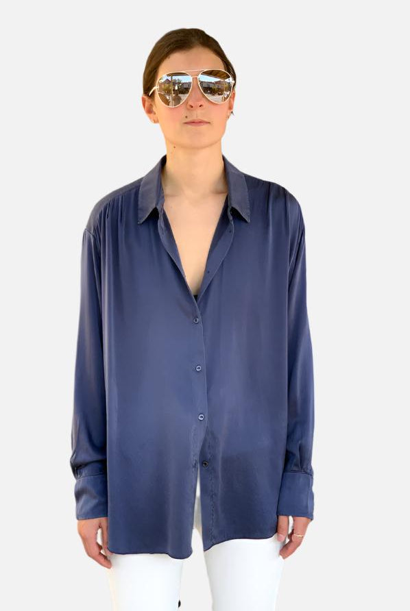 Long Sleeve Blouse - Navy by Tandem | 25 South Boutiques