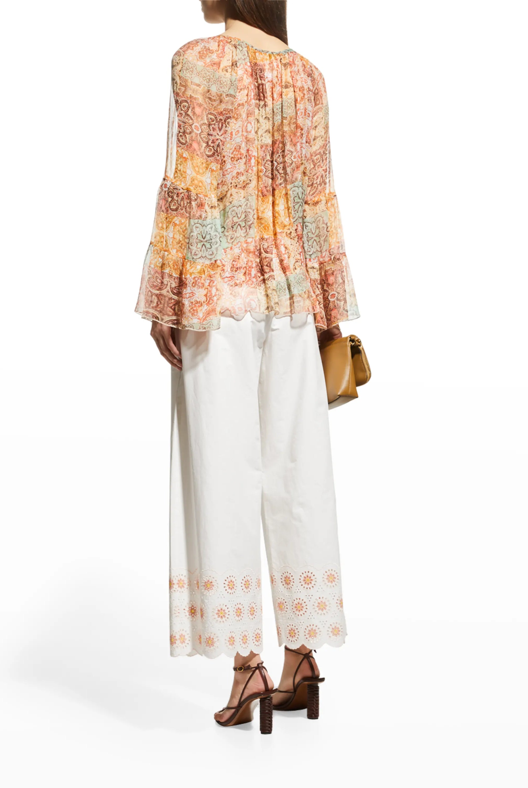 Kanarra Pleated Sheer Blouse - Multi by Johnny Was — view 3
