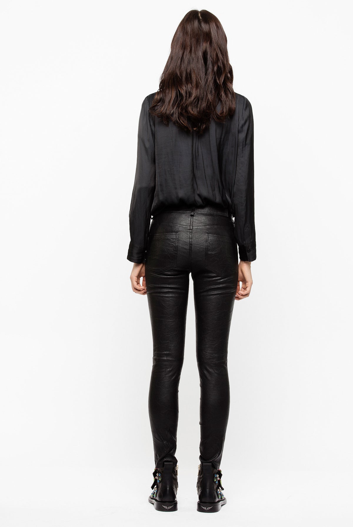 Tink Satin Tunic - Noir by Zadig & Voltaire — alternate view