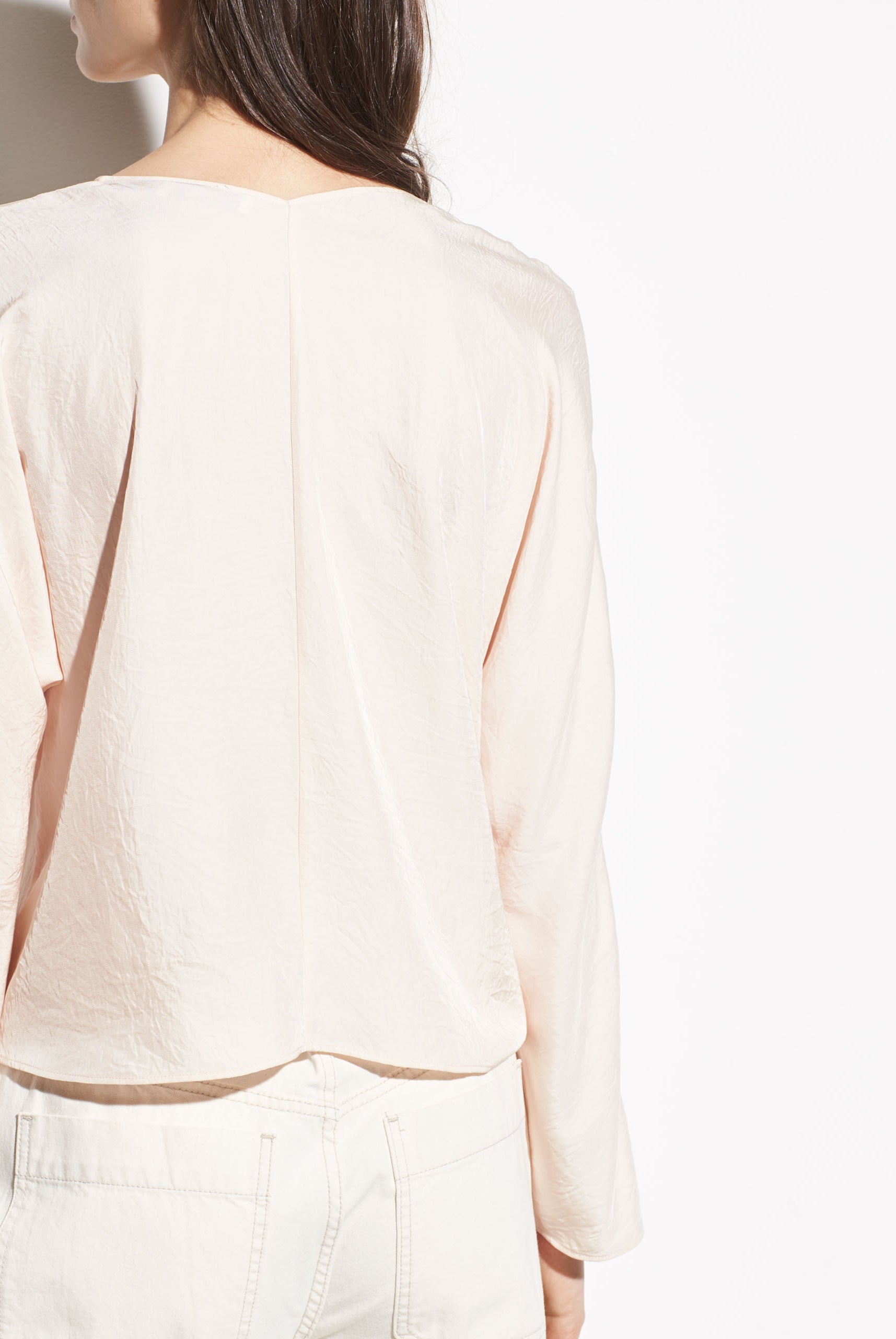 Crossover Blouse - Oat Blush by Vince — alternate view