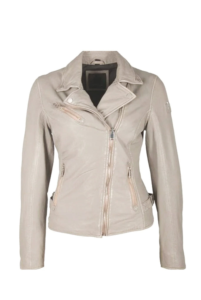 Sofia Leather Jacket - Off White by Mauritius | 25 South Boutiques