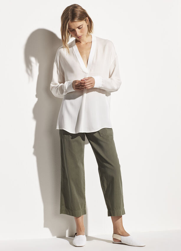 Long Sleeve Double Georgette Blouse - Off White by Vince | 25 South Boutiques