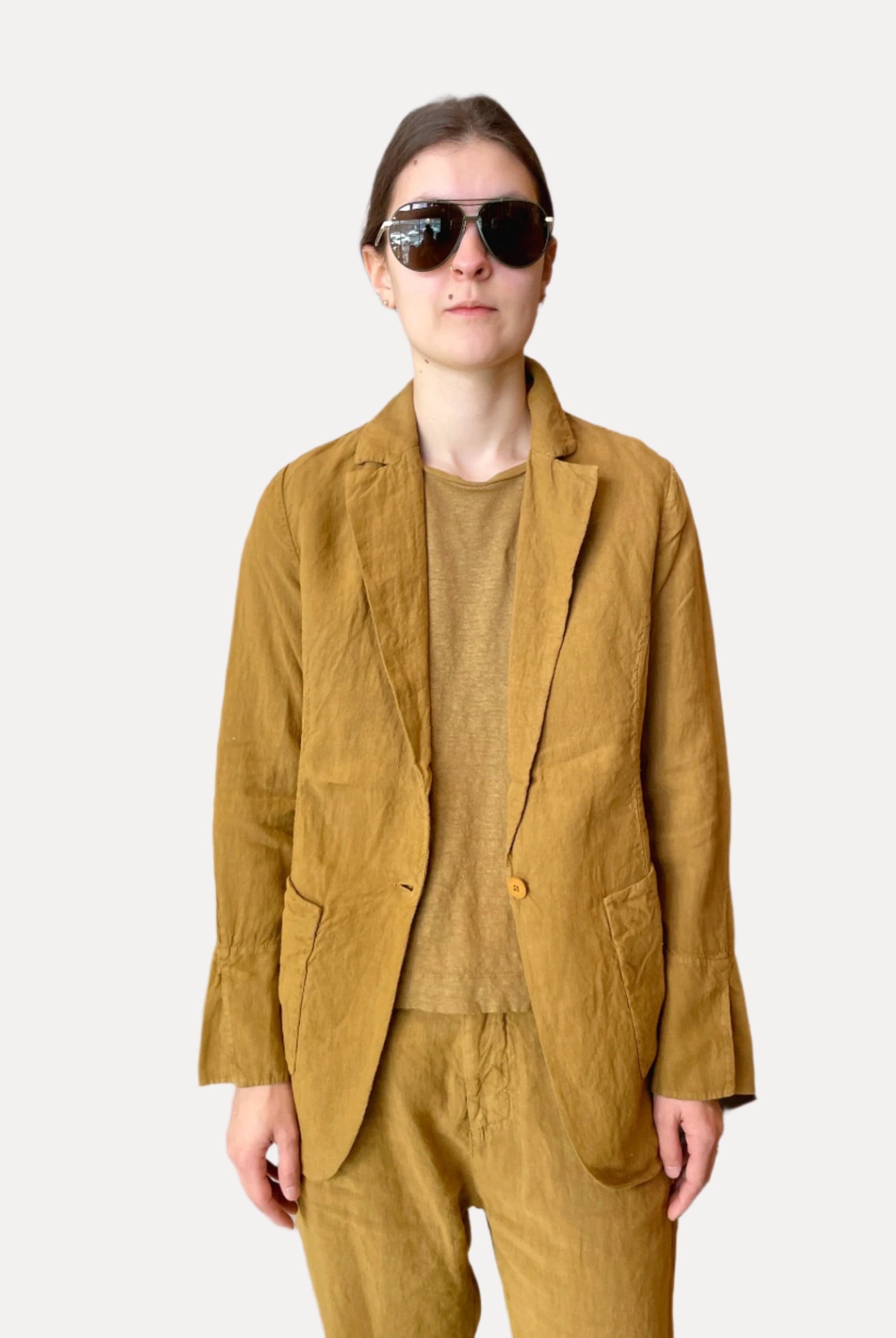 Comfort Fit Linen Jacket - Oil by Transit Par-Such | 25 South Boutiques