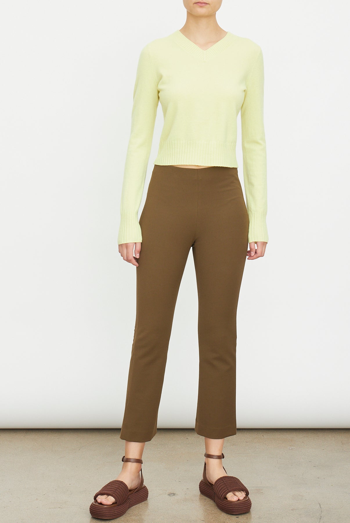 High Waist Crop Flare Pant - Olive Night by Vince | 25 South Boutiques