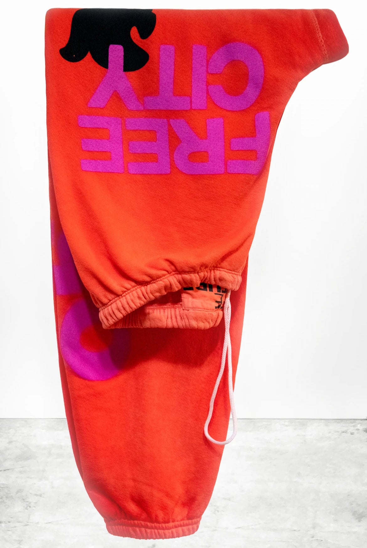 LetsGo OG Super Vintage Sweatpant - Electric Orange Rabbit by FreeCity — view 5