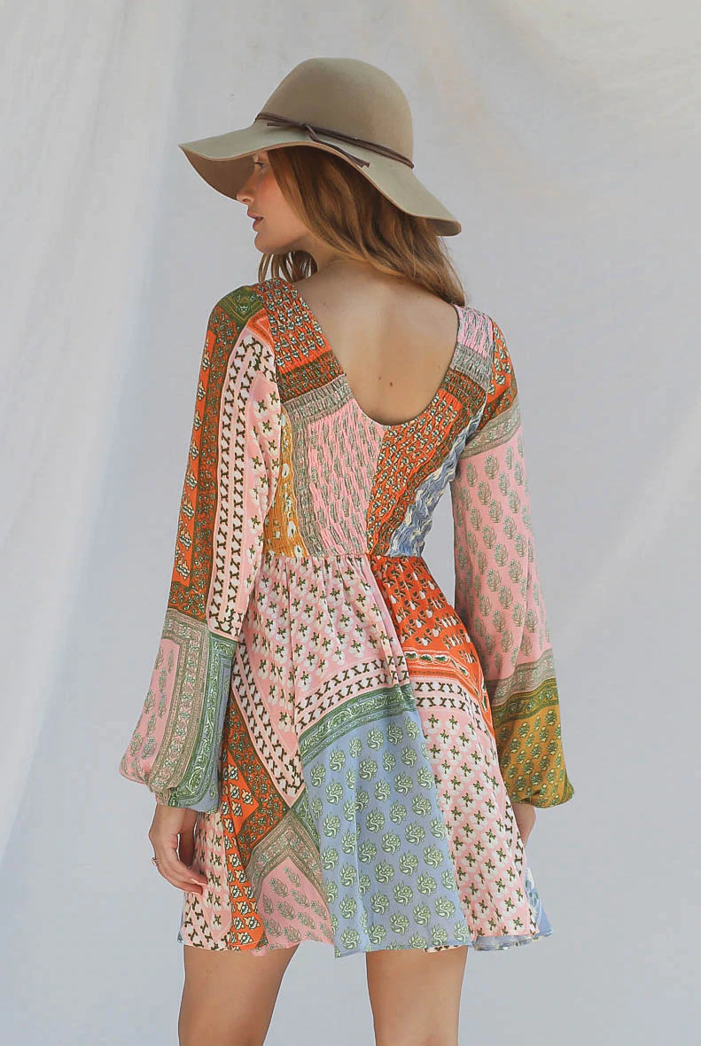 Daydream Hyde Mini Dress - Patchwork by Jen's Pirate Booty — view 3