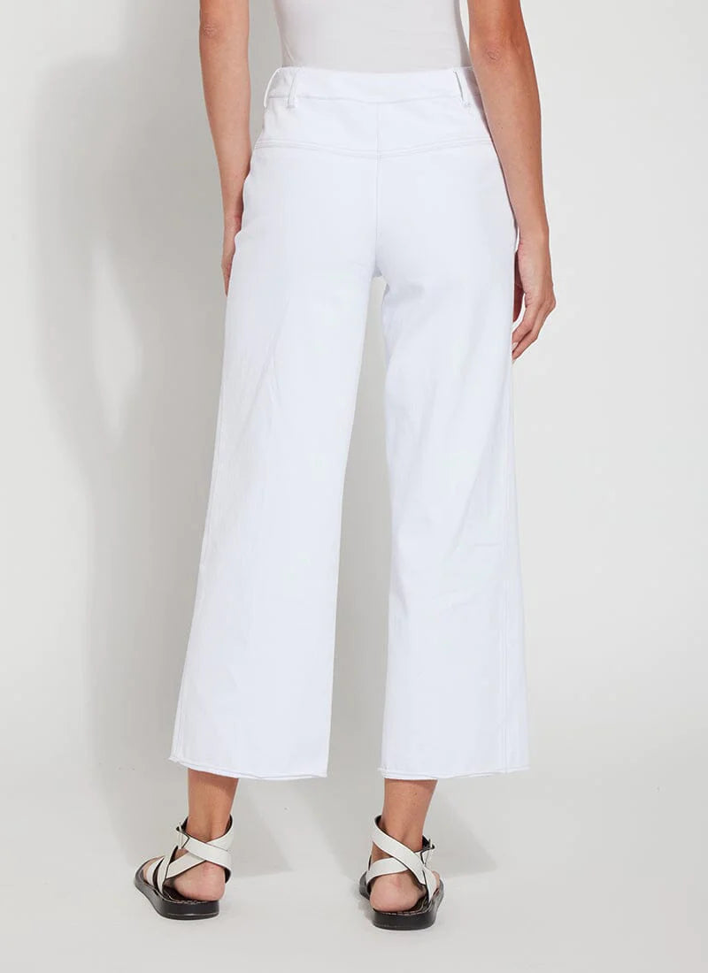 Payton Wide Leg Crop - White by Lysse — view 3