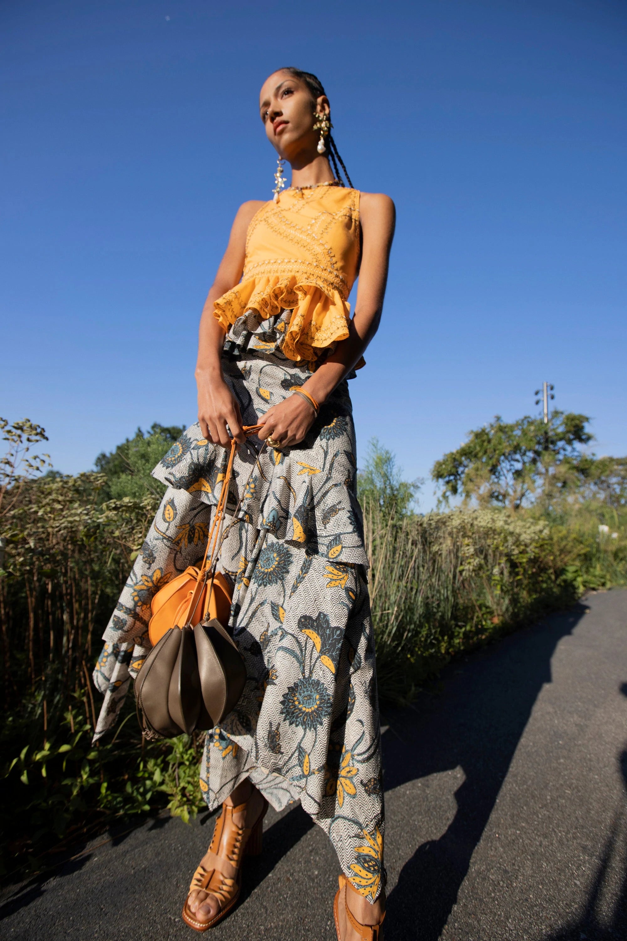 Pilar Top - Papaya by Ulla Johnson — view 5