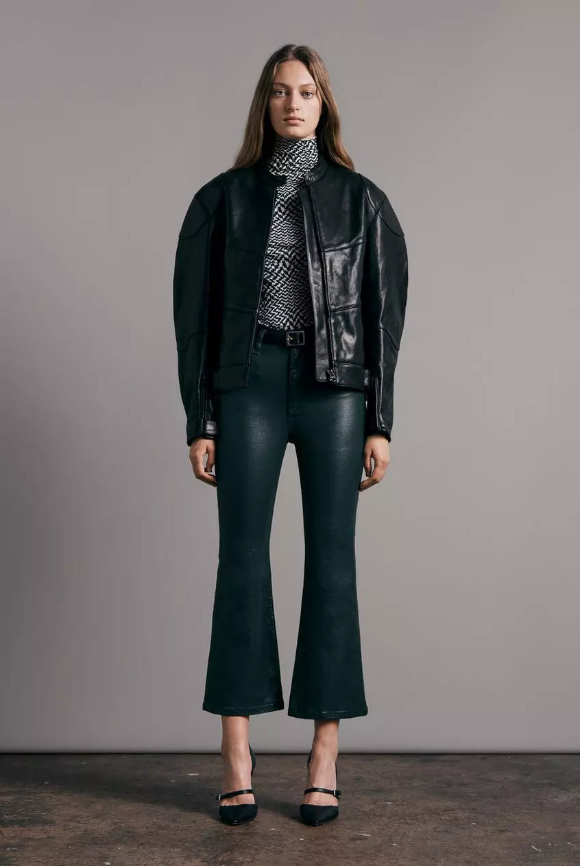 Casey Coated High Rise Ankle Flare - Pine Grove Leatherette by Rag & Bone | 25 South Boutiques