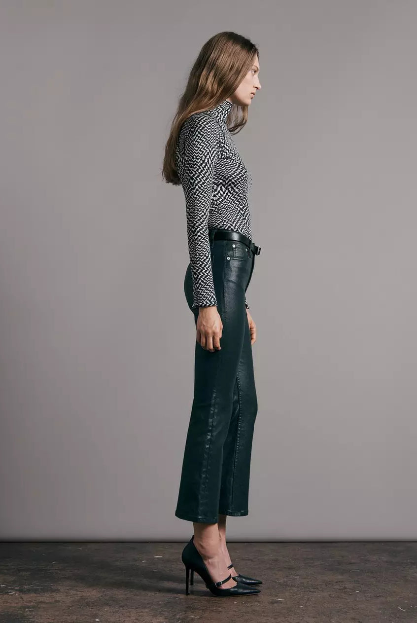 Casey Coated High Rise Ankle Flare - Pine Grove Leatherette by Rag & Bone — view 3