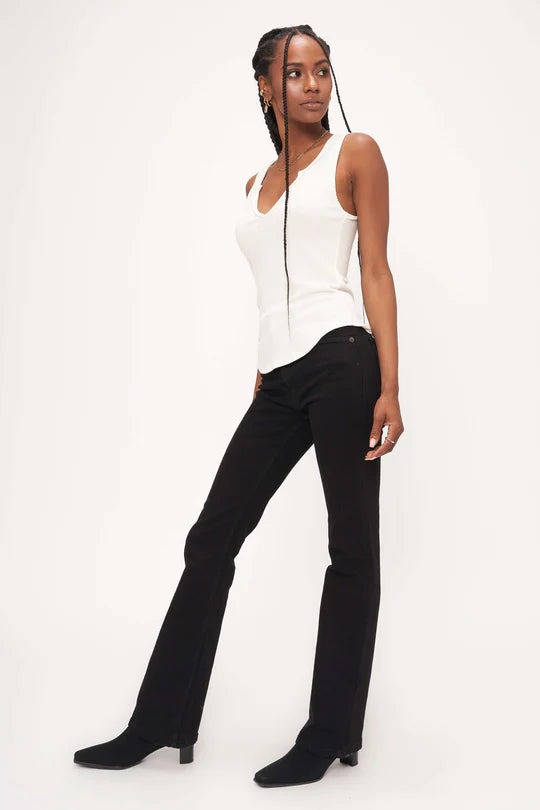 Madly Rib Notch Tank - White by Project Social T — alternate view