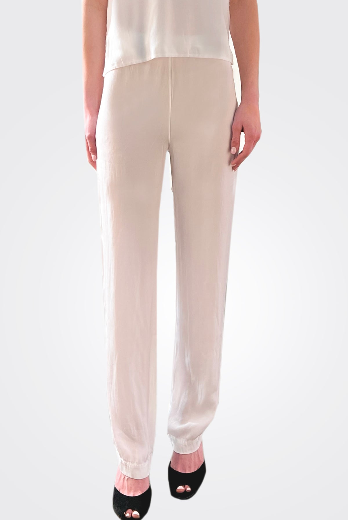 Silk Tapered Trousers - Sandy by Private 0204 — alternate view