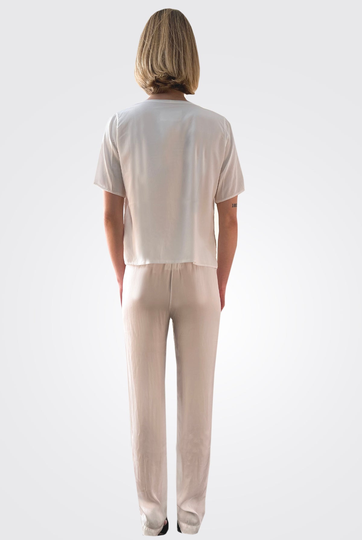 Silk Tapered Trousers - Sandy by Private 0204 — view 4