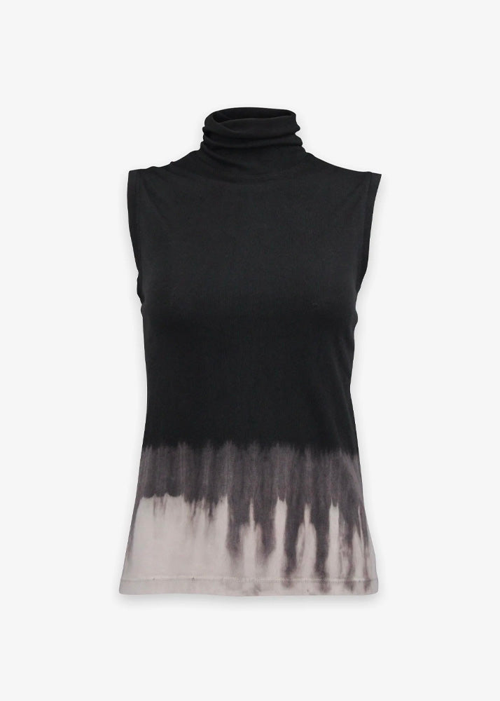 Jersey Sleeveless Turtleneck - Black Horizon by Raquel Allegra — alternate view