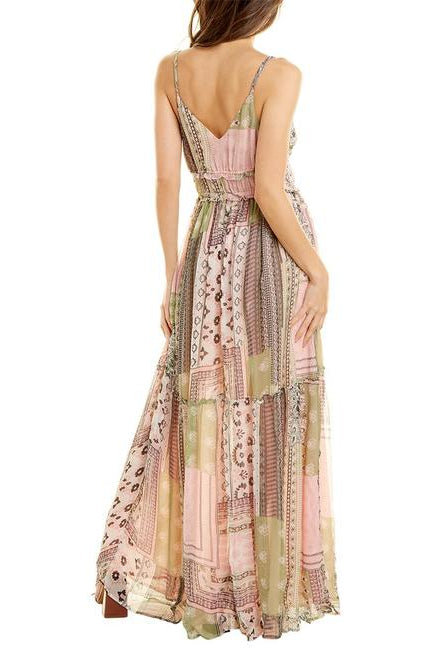 Theodora Print Dress - Powder Pink Combo by Ramy Brook — alternate view