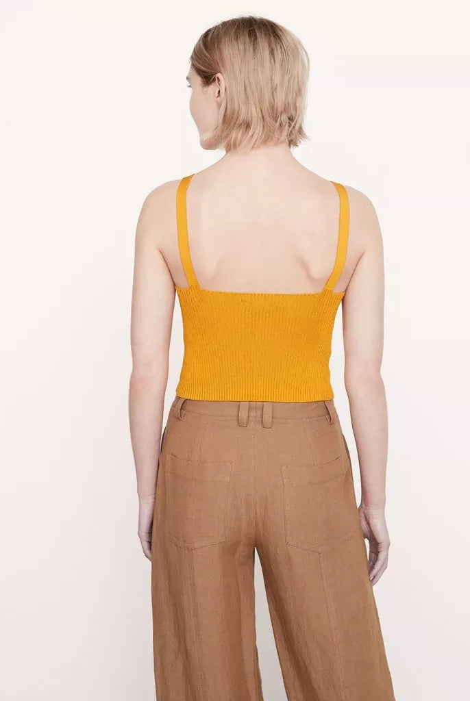Ribbed Sweatheart Bralette Cami - Papaya by Vince — alternate view