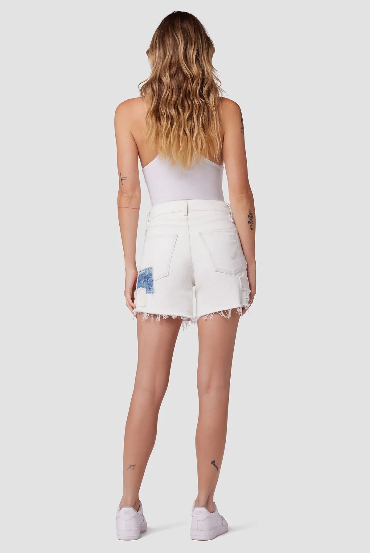 Devon High Rise Boyfriend Shorts - Rip & Repair Men by Hudson — alternate view