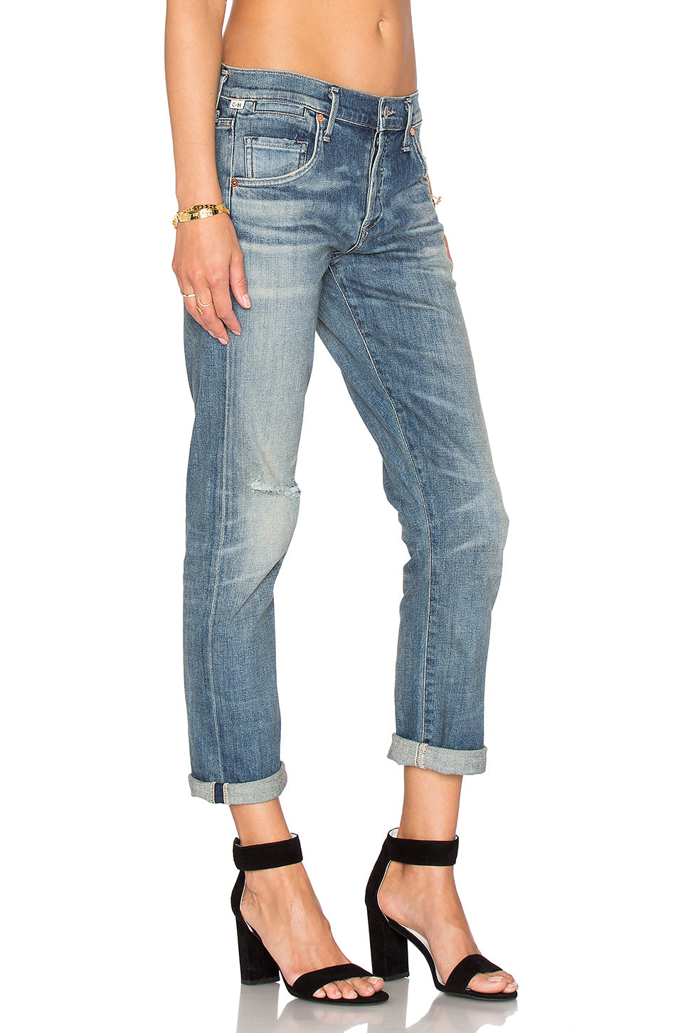 Emerson Ripped Boyfriend Jeans - Roseland by Citizens of Humanity — alternate view