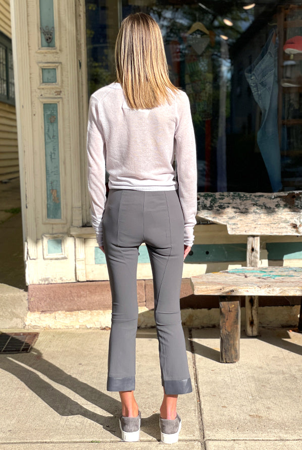 Olga Cropped Flare Pant - Iron by Elaine Kim — view 5