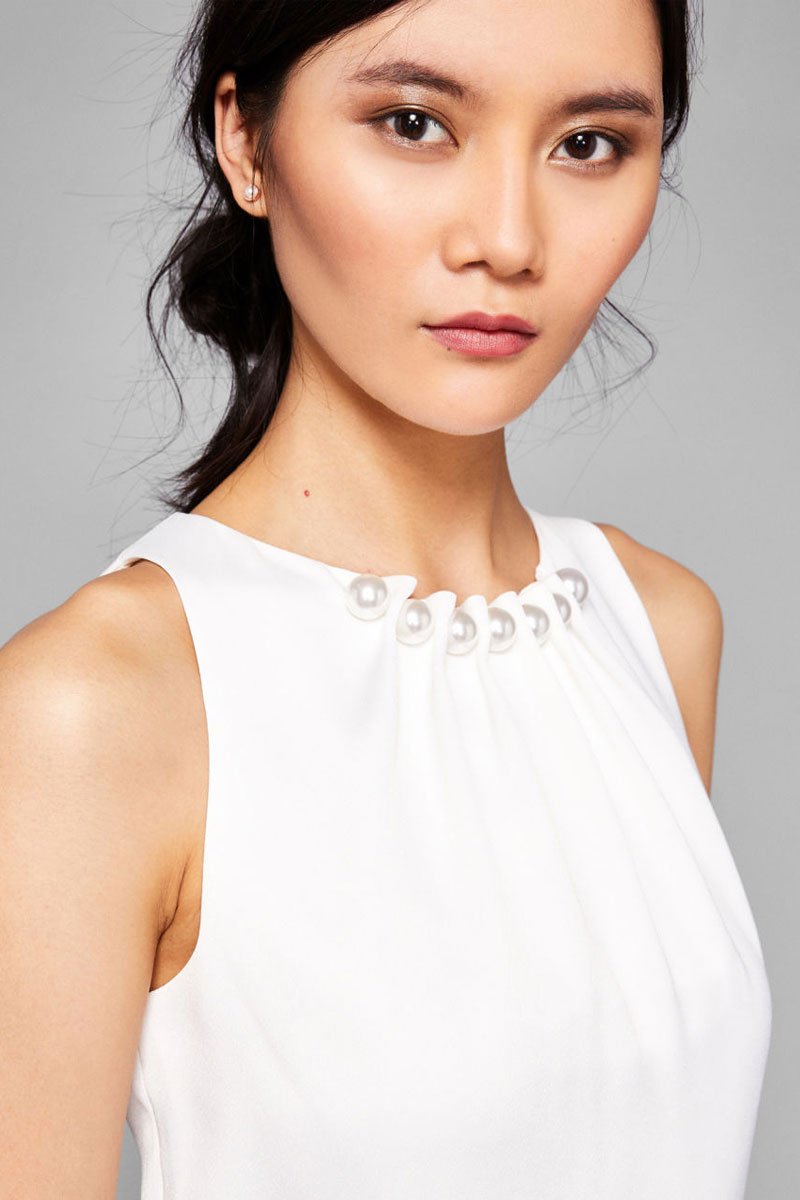 Rubelle Blenheim Ruched Midi Dress - Natural by Ted Baker — alternate view