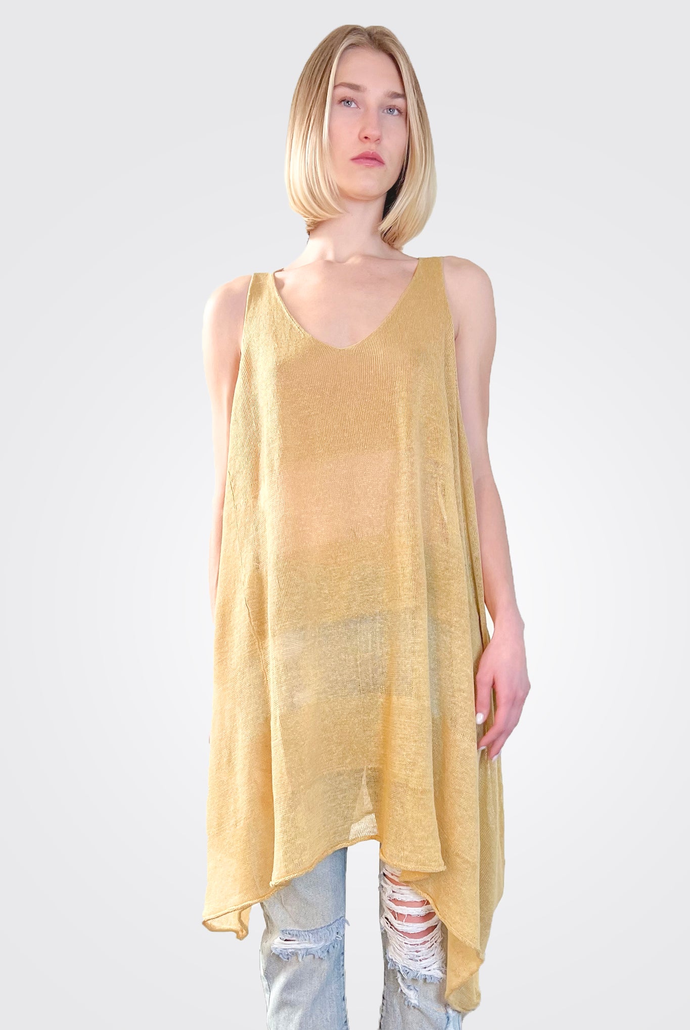 Linen Stripe Tunic - Corn by Rundholz | 25 South Boutiques