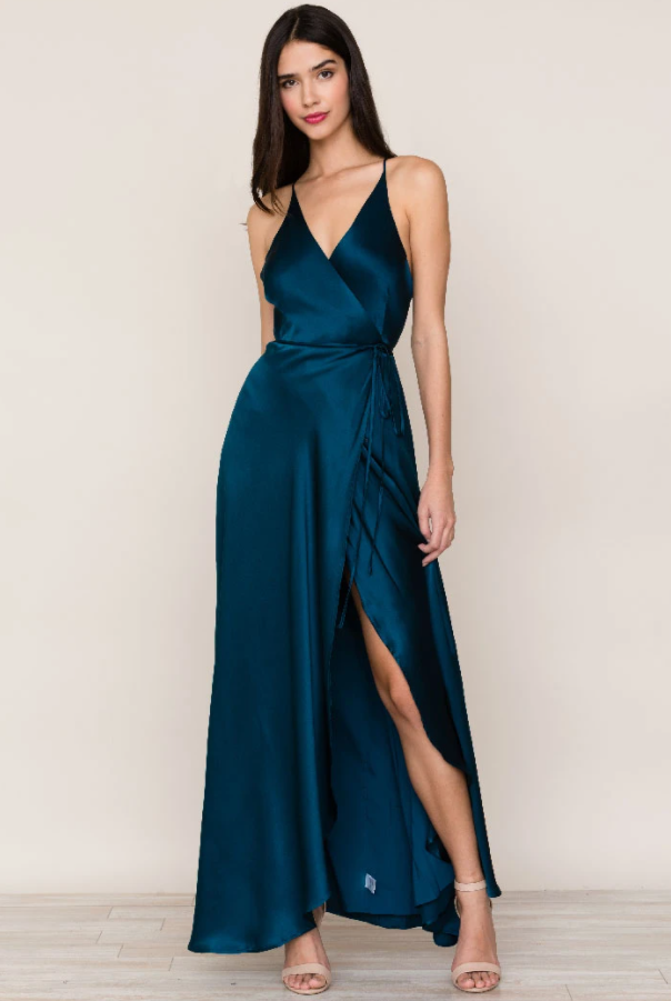 Rush Hour Silk Maxi Dress - Inky by Yumi Kim — view 3
