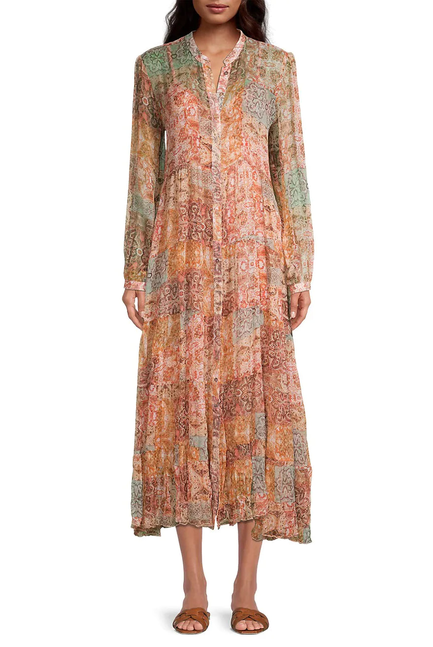 Sabrina Tiered Dress - Multi by Johnny Was — view 3